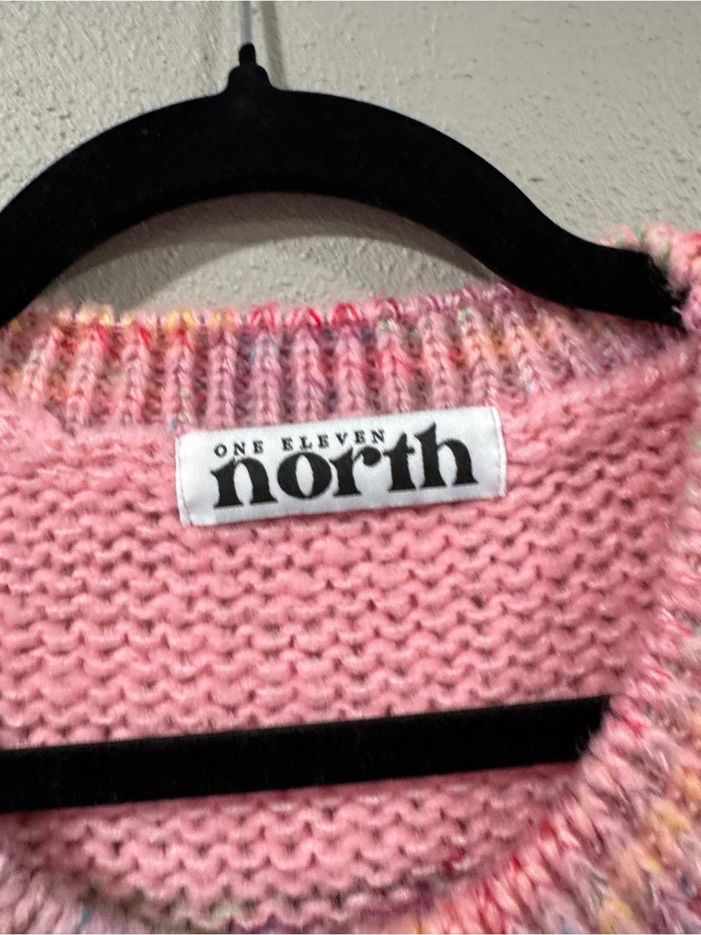 Pink Multicolor Crewneck Knit Sweater - Picture 3 of 6